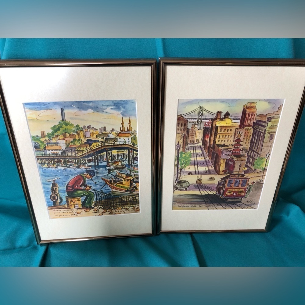 Vintage Ted Lewy Artwork Framed